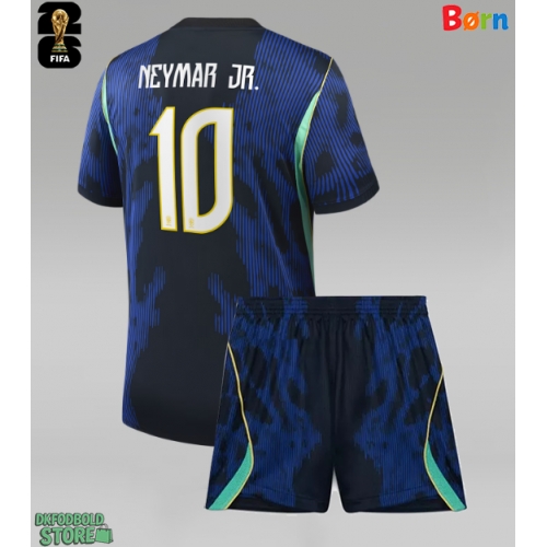 Brasilien Neymar Jr #10 Replika Babytøj Udebanesæt Børn VM 2026 Kortærmet (+ Korte bukser)
